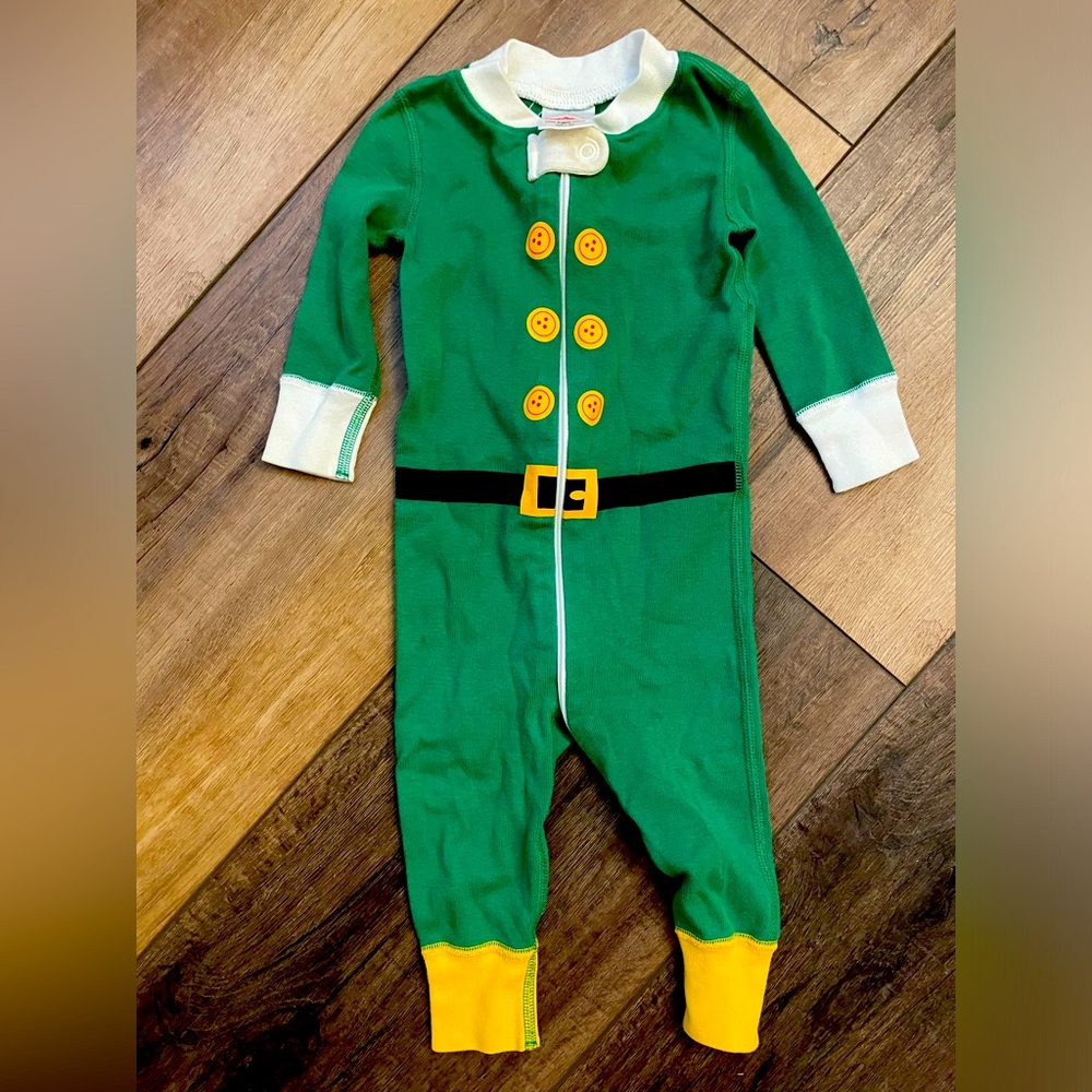 Hanna Andersson Elf zipper onesie